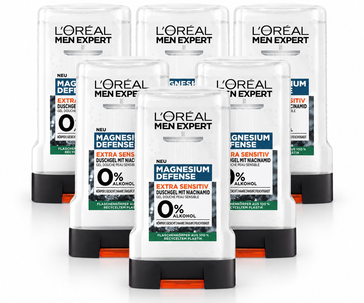 L'Oréal Men Expert - Showergel - Magnesium Defense - 6X250 ml