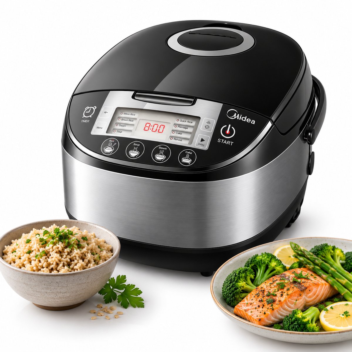 Currero Rice Cooker - Rijstkoker - Klein Model - Mini - Met Stoommandje - Automatisch - Warmhoudfunctie - Antiaanbak - 5l