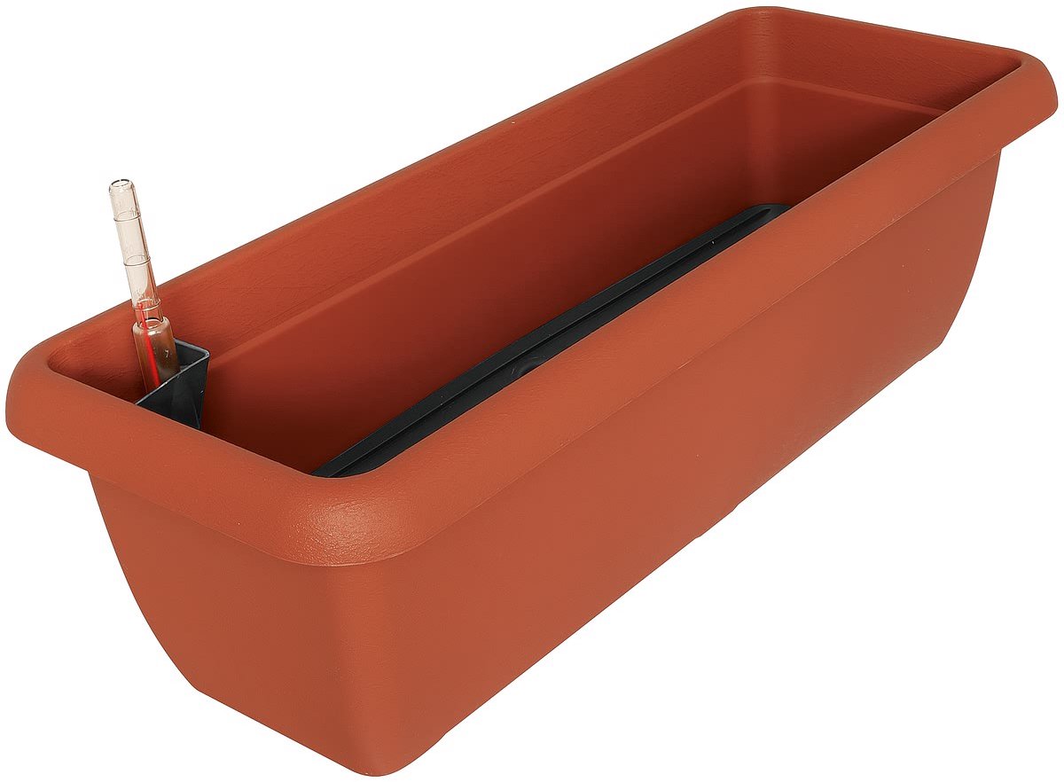 Geli Bloembak AQUA ANDALUCIA Terracotta 60 cm met Bewateringssysteem