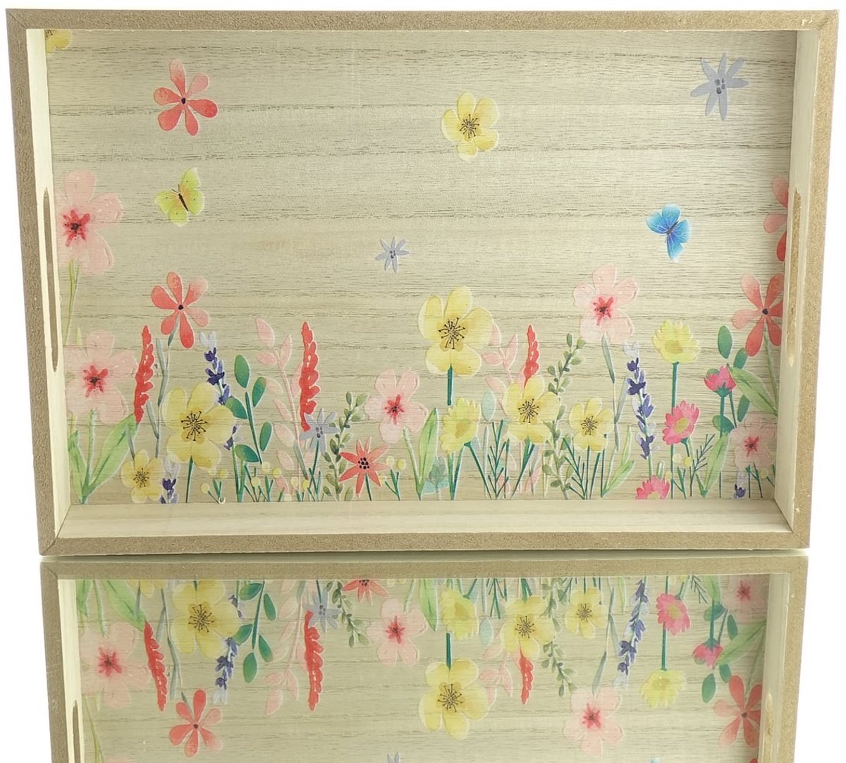 Riffelmacher Dienblad bloemenweide S vlinders 30 x 20 cm