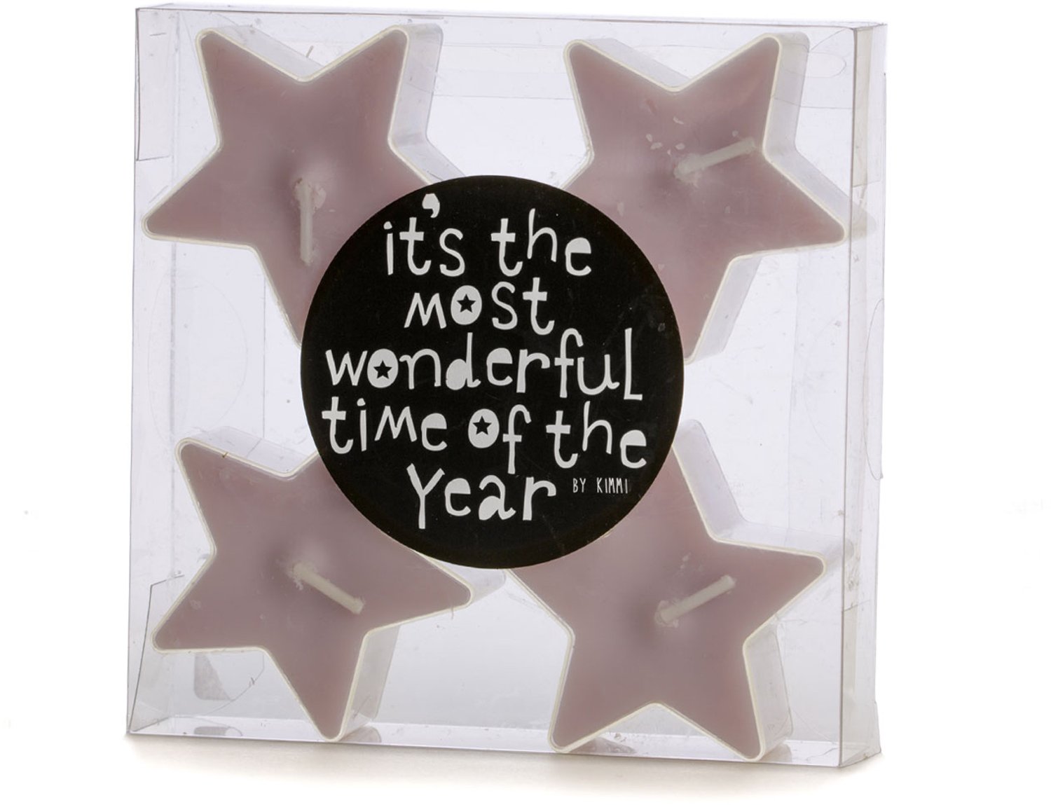 Rustik Lys Waxinelichtjes in stervorm - Kerst - Doosje met 5 waxinelichtjes - Kleur Pastel Lilac