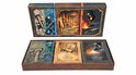 Open geschenkdoos met drie verschillende IVANKART speelkaarten-decks: Stone & Cast, Wood en Metal edities.