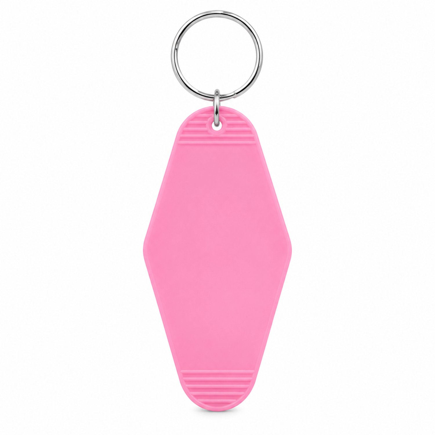 Sleutelhanger van kunststof met glitter - retro ruitvormig hotelsleutellabel, willekeurige kleur