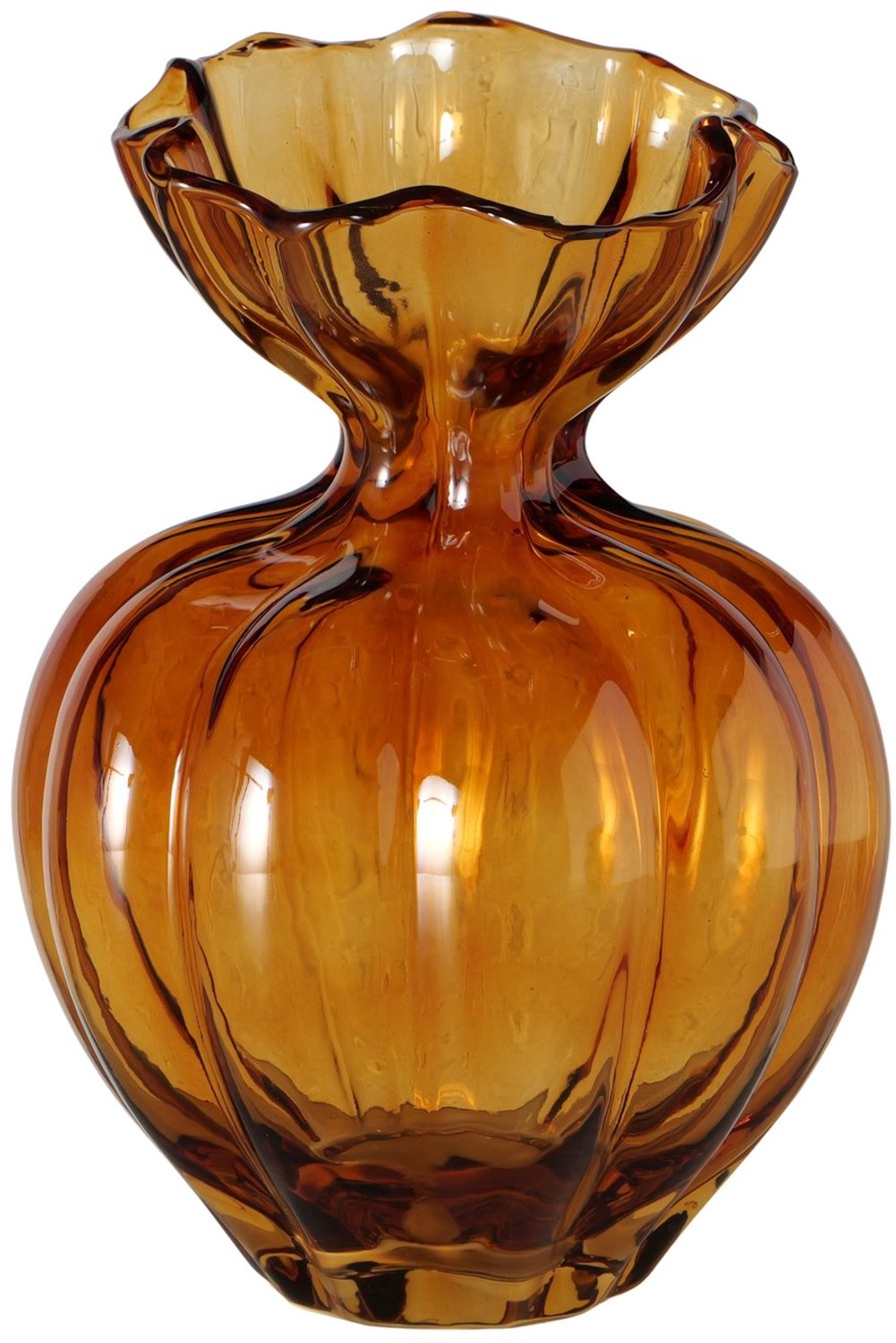 Boltze Home vaas glas blossa 17.9x17.9x25cm bruin
