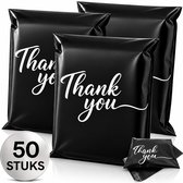 Twenty4seven® Verzendzakken voor Kleding 50 Stuks - 30x40cm Thank You Print - Verzendzakjes & Verzendzak Webshop - Voor Vinted, Marktplaats & Cadeaus