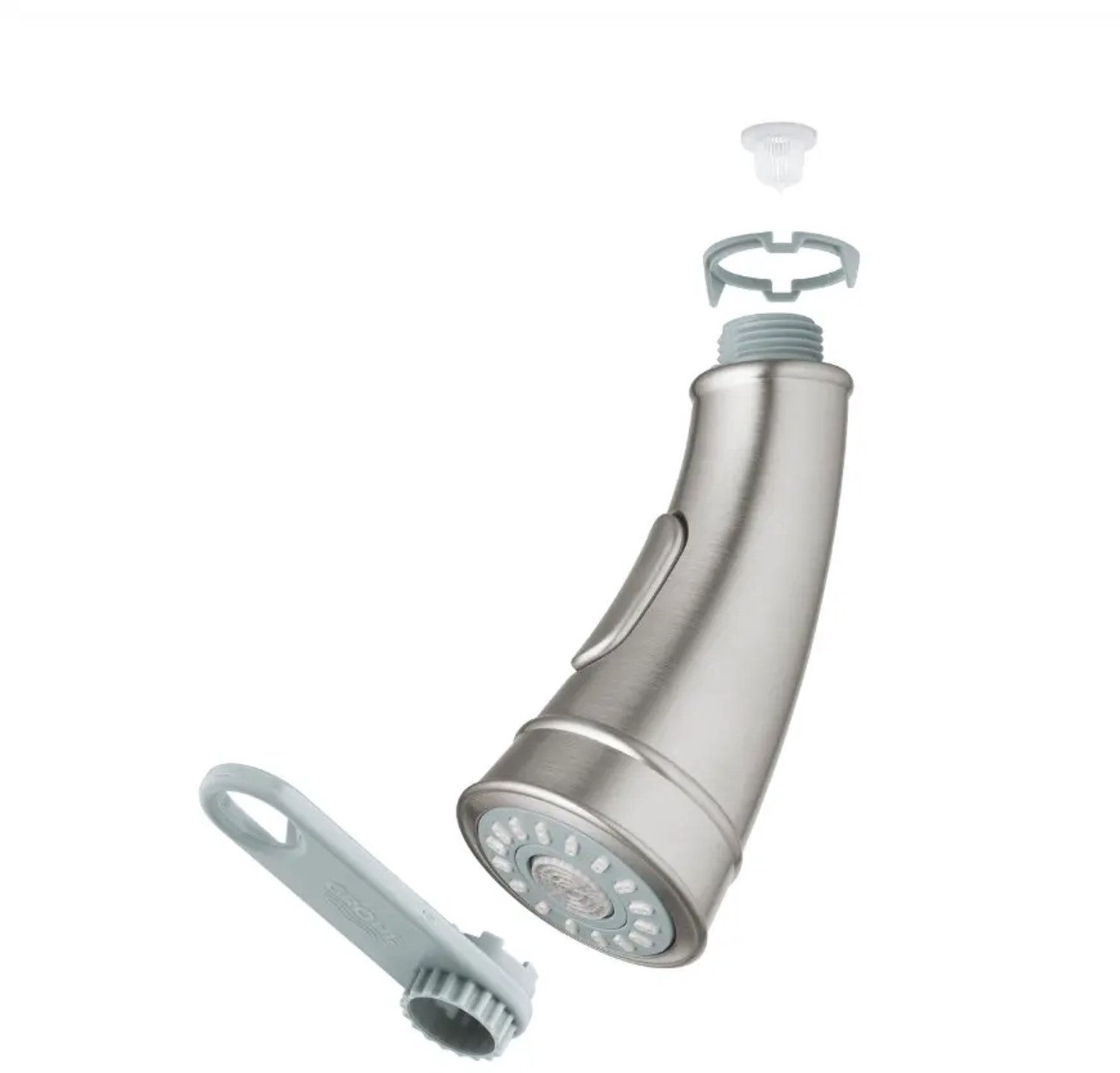 GROHE spoeldouche 46890, supersteel/night time grey, 46890ND0