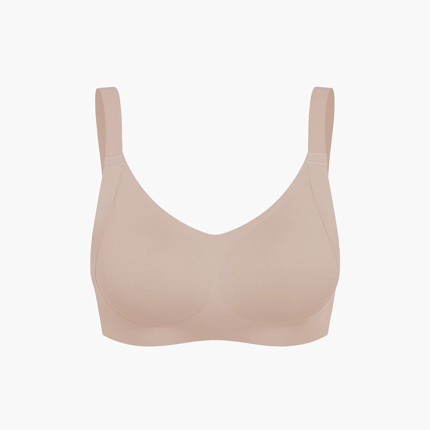 cfab Naadloze compacte push-up bh - Beige - XL - BH Zonder Beugel Voorgevormd - Ondergoed - Naadlos