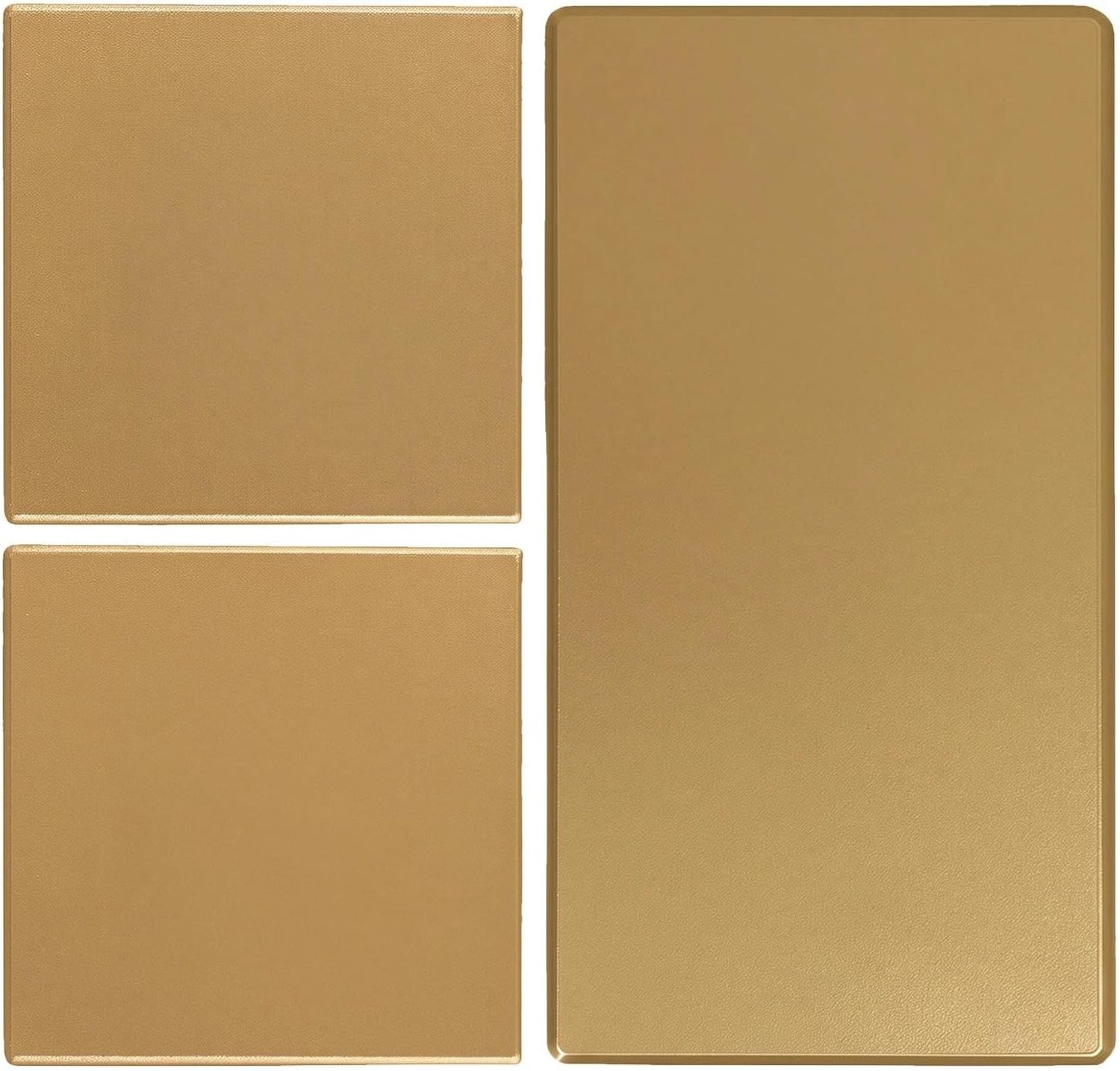 Stopcontactafdekking - Goud - 8,6 x 8,6 cm en 18,5 x 10 cm - Hoogwaardig ABS-kunststof - Voor Huizen en Huurwoningen
