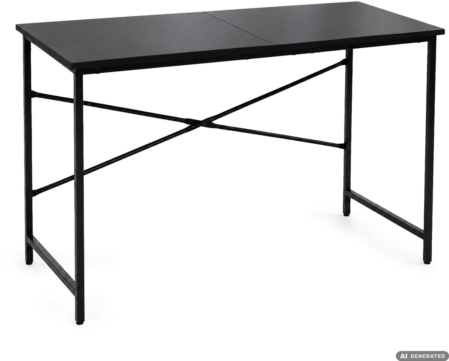 Akord Computerbureau SIMPLE / Zwart / 120 cm / Zwart onderstel, industriële stijl / 120 x 50 x 75 cm
