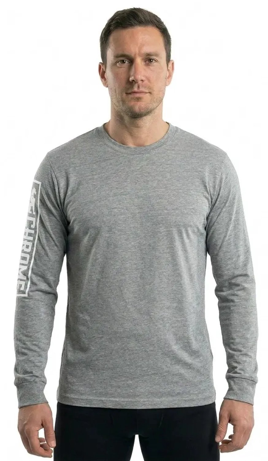 Chrome Flying Lion T-shirt Met Lange Mouwen Man Grijs
