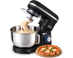 Vivid Green 2000W Keukenmachine - Mixer met Mengkom 6,2L - Deegmachine voor Zwaar Deeg - Keukenmixer - Keukenrobot - Matzwart