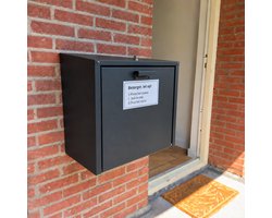 Pakketbrievenbus Modern – Grote Pakketbox voor Buiten – Afsluitbare Pakketkluis met Slot – Weerbestendig – Veilige Pakketontvangst – Brievenbus voor Pakketten – Donkergrijs
