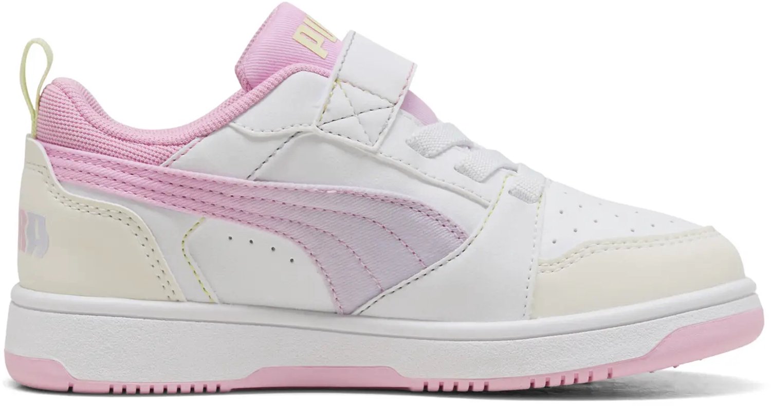 Kindertrainers Puma Rebound V6 Lo Come On AC+PS Wit