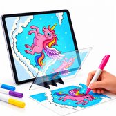Crafts&Co® Tekenprojector voor Telefoon en Tablet - Optisch Tekenbord met Beeldreflector - Tekenmachine voor Kinderen en Volwassenen - Afbeeldingen Overtrekken, Schetsen, Tekenen en Kleuren - Compacte Tekenhulp - Zwart - Cadeau voor 4,5,6,7,8+ Jaar