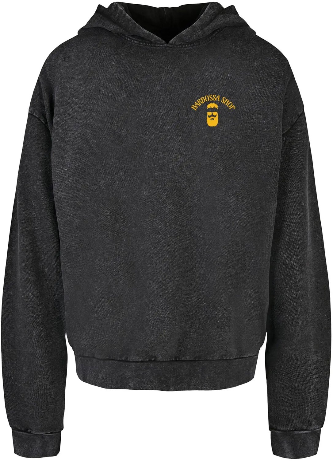 Hoodie Mister Tee Barbossa Acid Washed Zwart