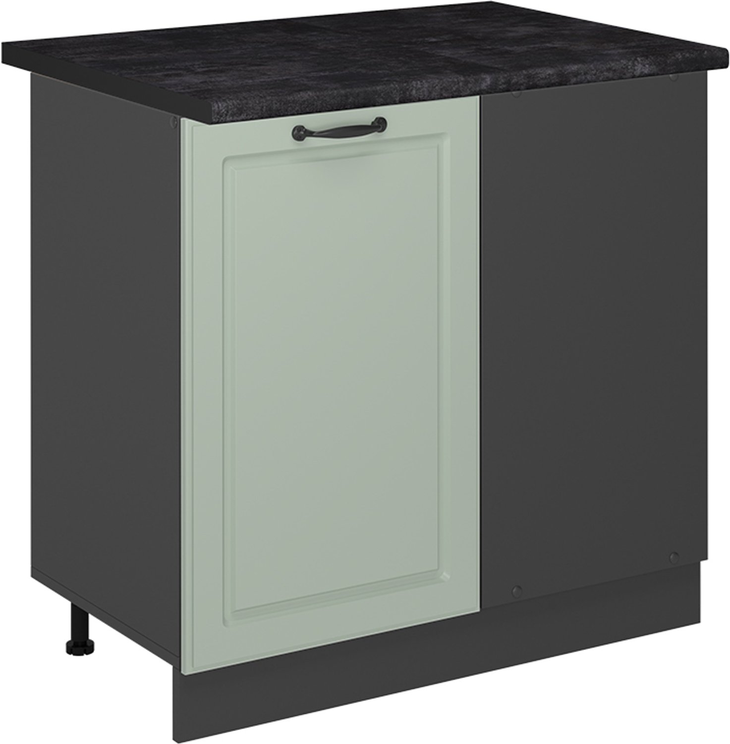 Vicco Hoekkast R-Line, Mint landelijk/Antraciet, 86 cm antraciet werkblad