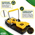 Rattenval met focus op robuuste stalen onderdelen en duurzaam ABS-plastic.