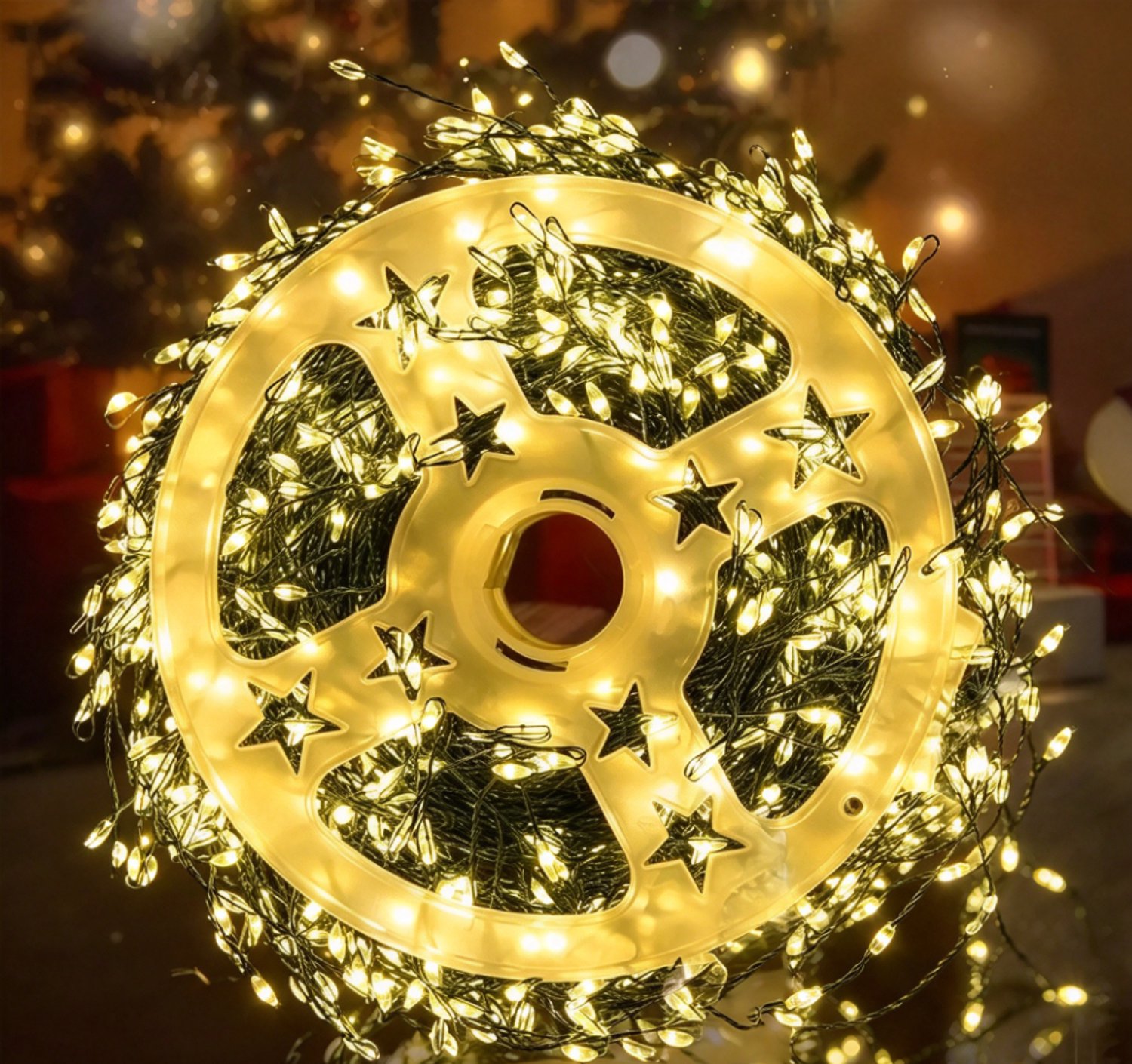 Nosheir LED Kerstverlichting - 50 Meter - Groene Snoer met Warm Wit Licht - 8 Lichtmodi met Timerfunctie - Waterdicht met Afstandsbediening - voor Binnen en Buiten - Kerstboom, Feest- en Sfeerverlichting