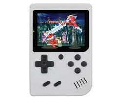 Draagbare Retro Spelcomputer – 400 Ingebouwde Games – Handheld Game Console – Wit
