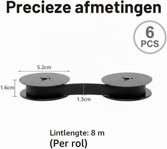 Nylon Typewriter Straps voor Universele Vervangingen, 8 m Spoel, Geschikt voor Olivetti GR4 en Kantoorbenodigdheden — afbeelding 5