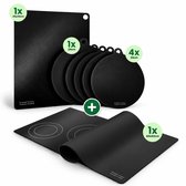 MoreCore Ultra Protect Bundel Inductie Beschermer - Afdekplaat voor Kookplaat 60x52 cm - Inductie Matjes - Panbeschermers - Voor Tijdens en Na het Koken