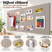 Nedrix Prikbord - Viltbord - 60 x 40 cm - Donker Camel - Inclusies Punaises - 0,9 cm dik - Opvouwbaar - Met Kleefstrips - Multifunctioneel - Visionboard -