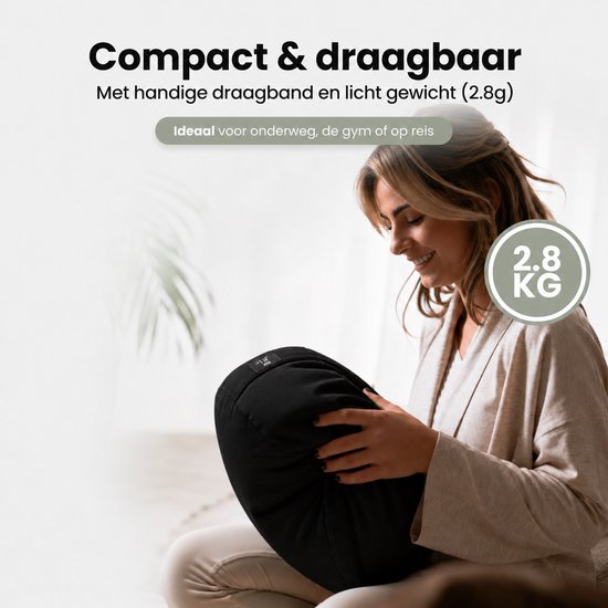 Ryce® MeditatieKussen - Yoga - Katoen - Boekweit - Zwart