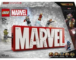 LEGO Marvel: MARVEL logo en minifiguren Bouwbare Decoratie en Speelgoed voor Kinderen 76313 Image