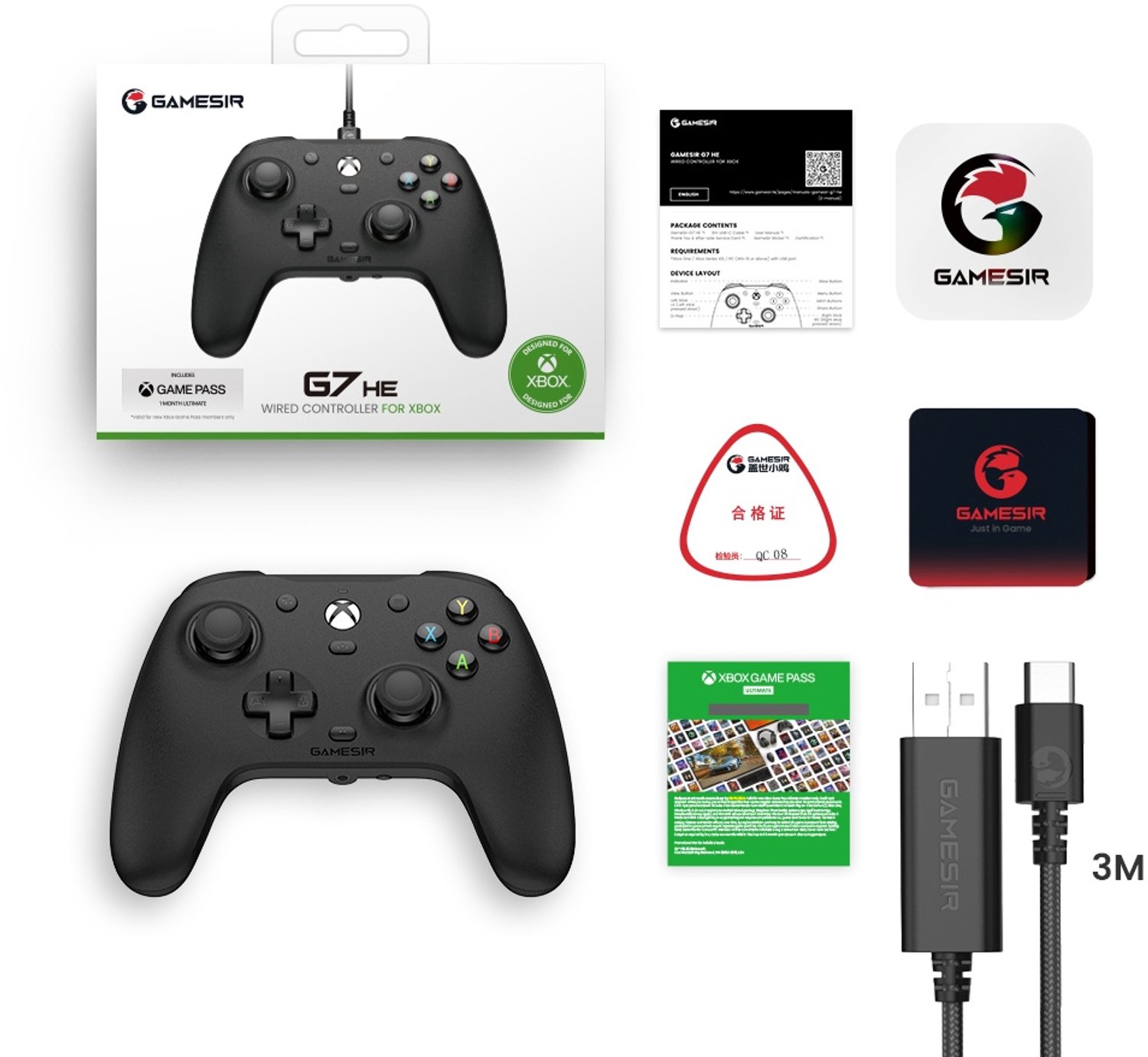 Gamesir G7 HE - Bedrade controller - Hall Effect Sticks - Xbox Series X/S, Xbox One & Windows - Zwart – foto 6