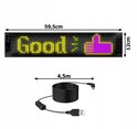 Flexibel led-paneel van 59,5 bij 12 cm met de tekst Good en een duim omhoog-icoon, plus 4,5m kabel.