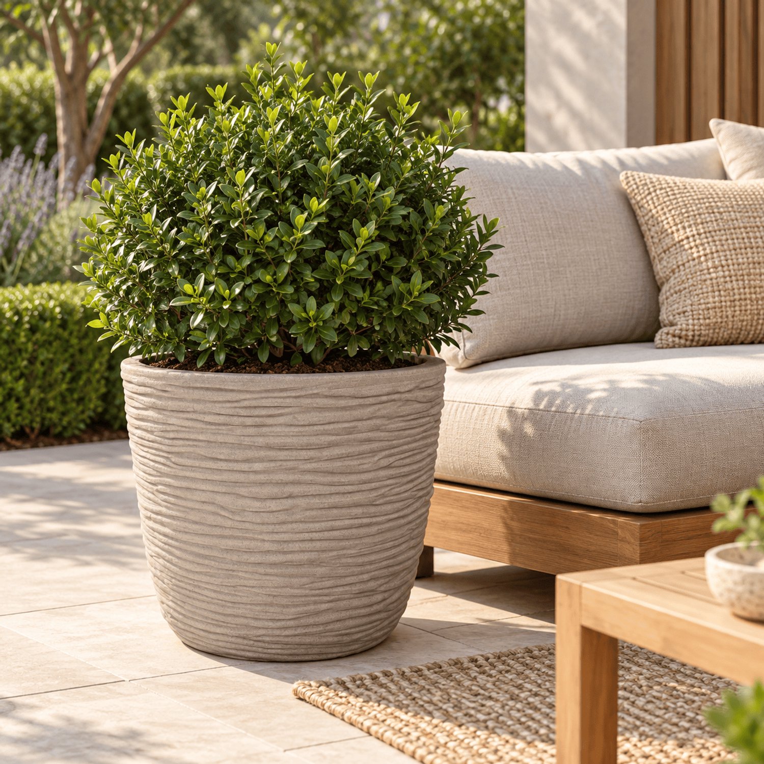 Capi Europe Pot de fleurs œuf Compresso NL - 59x52 - Brun foncé