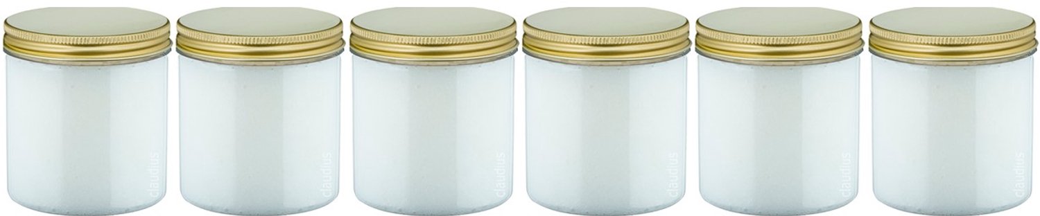 Claudius Luxe Verzorgende Bodyscrub-Gel Touch of Tropical - 400 gram - Pot met gouden deksel - set van 6 stuks - Hydraterende Lichaamsscrub - Body Scrub