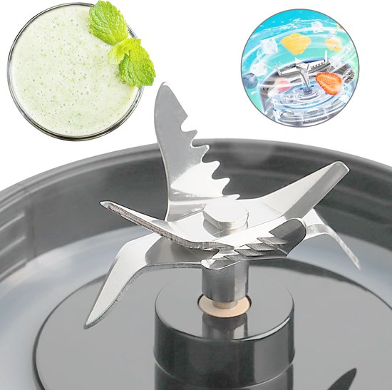 Draadloze blender to go 9 x 9 x 27 cm – USB-C, 6 RVS messen, PCTG, grijs van Maisentiel — afbeelding 2