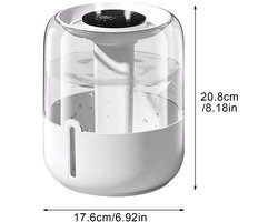Luchtbevochtiger 3,8 L – stille top-fill, 3 standen, ABS/PP, wit