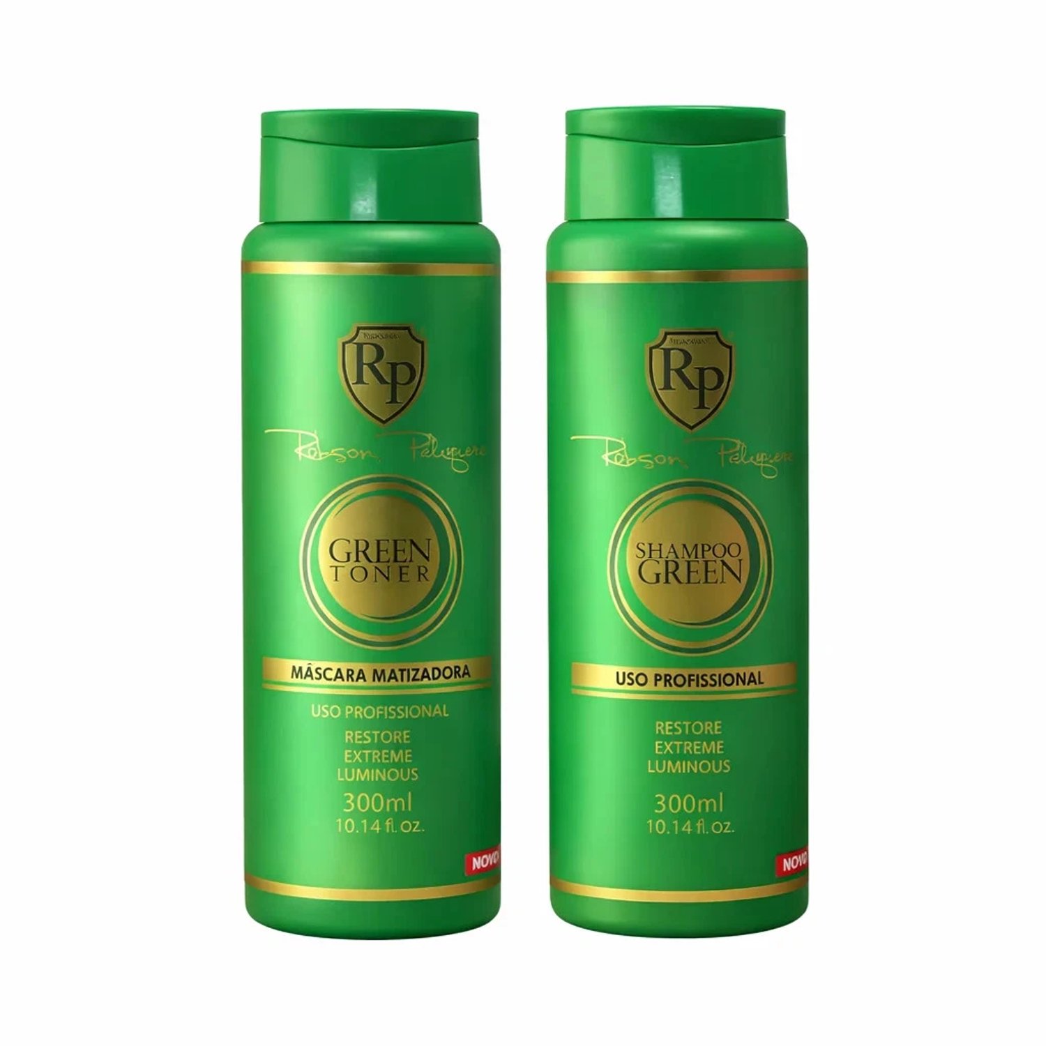 Robson Peluquero GREEN Shampoo & Haarmasker 2 x 300 ml – Voor Heldere, Koele Tinten