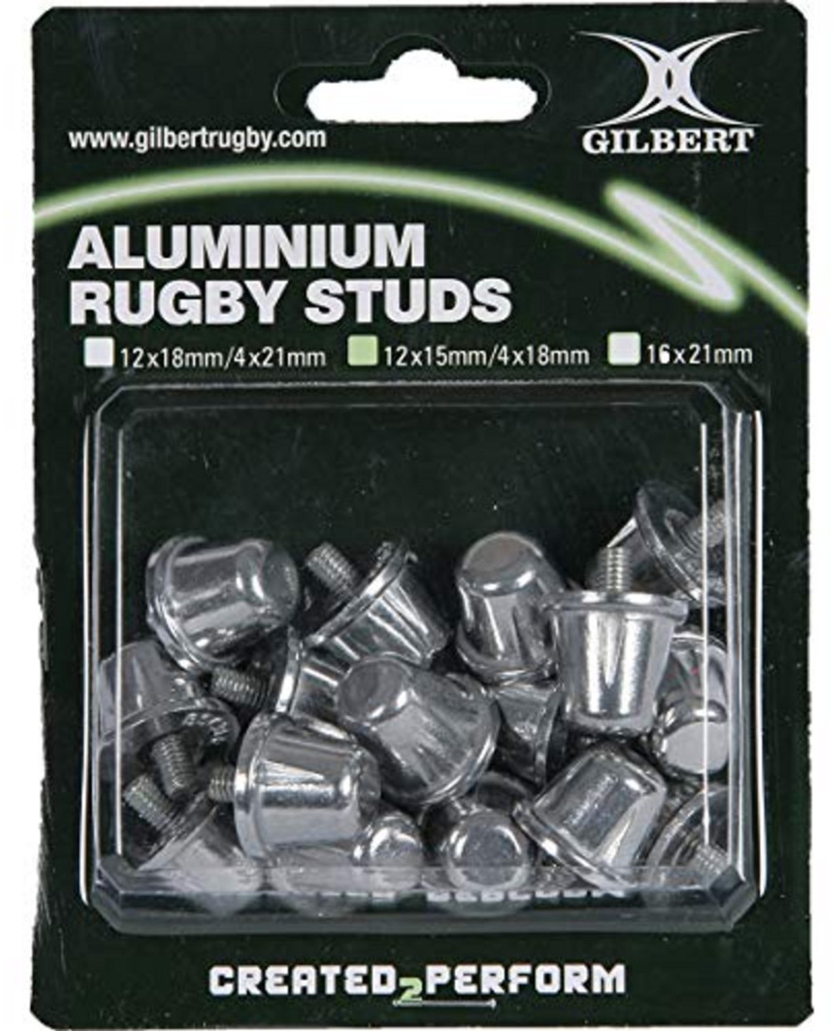 Gilbert aluminium noppen rugby - 18mm - zilver - stevige grip.