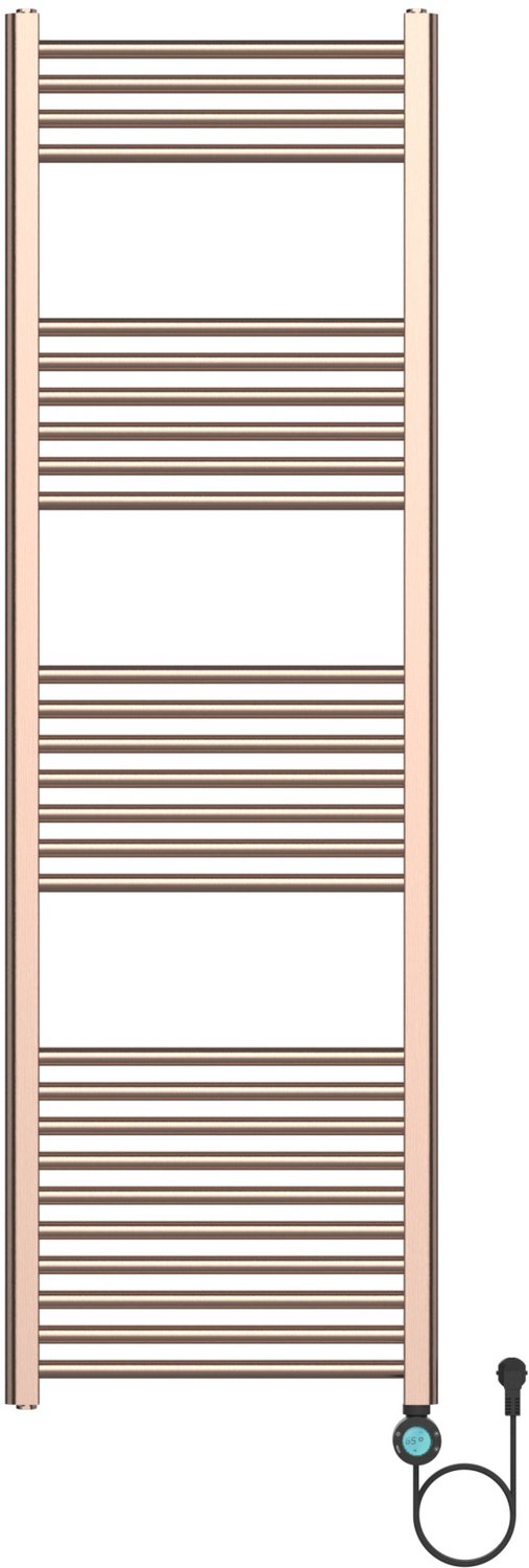 BELRAD elektrische radiator 1600x500 mm – 700W – geborsteld koper – digitale thermostaat – Smart WiFi – aansluiting rechts