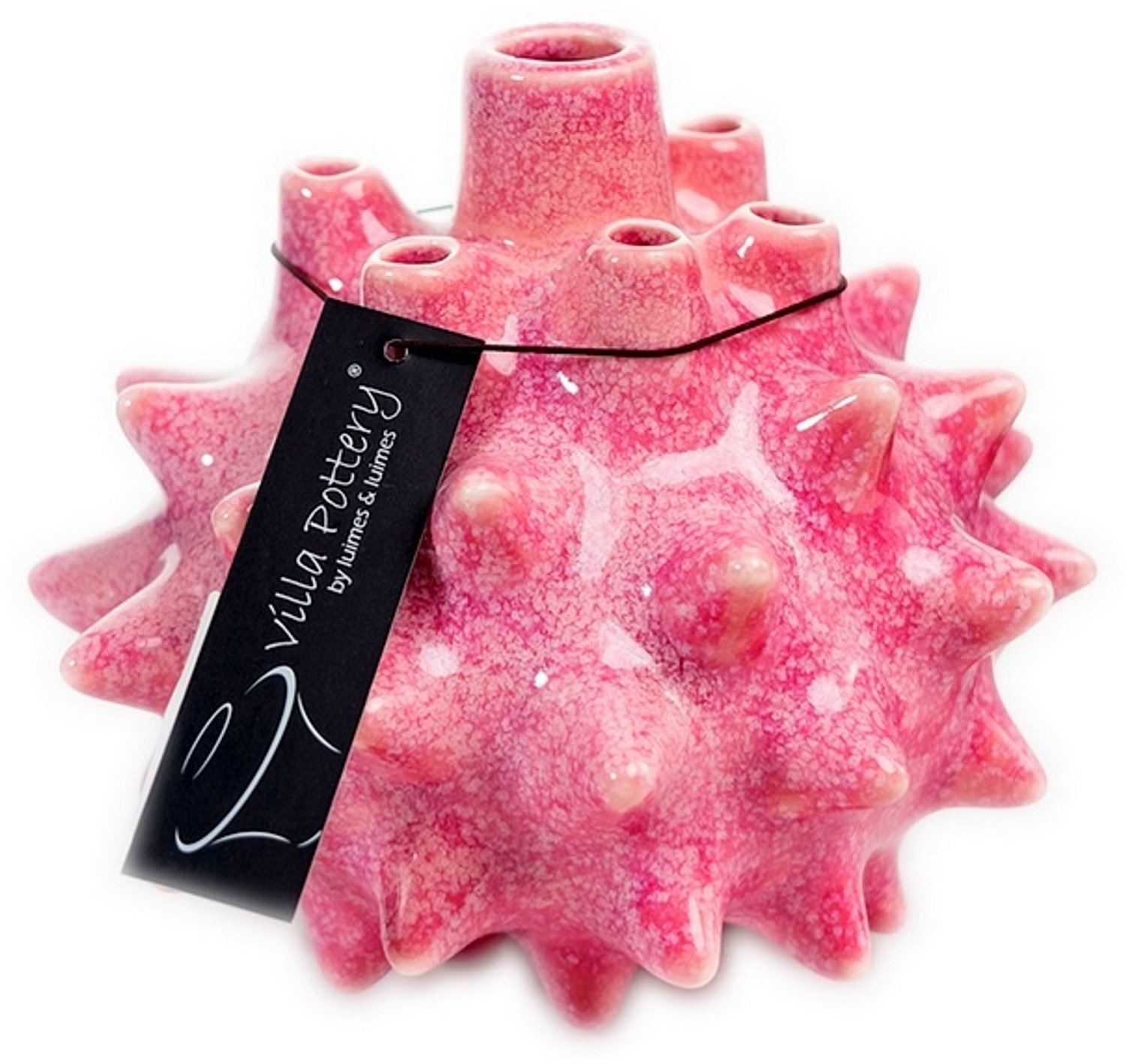 Villa Pottery Malibu tulpenvaas Roze Reactief 16 x 15 x 14 geel