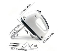 Handmixer 7 snelheden – 120W met roestvrijstalen kloppers en kneedhaken