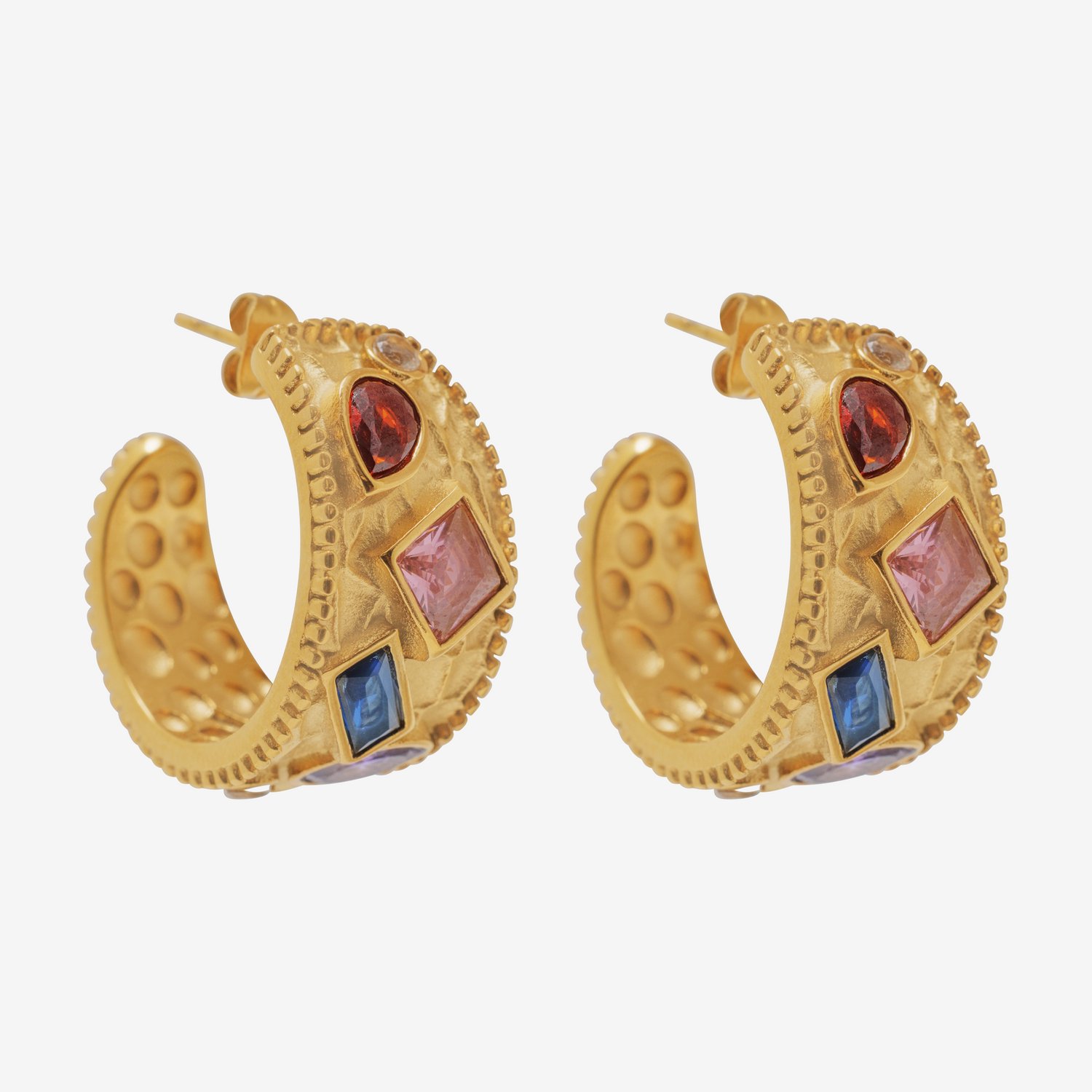 Essenza Geometric Earrings Gold