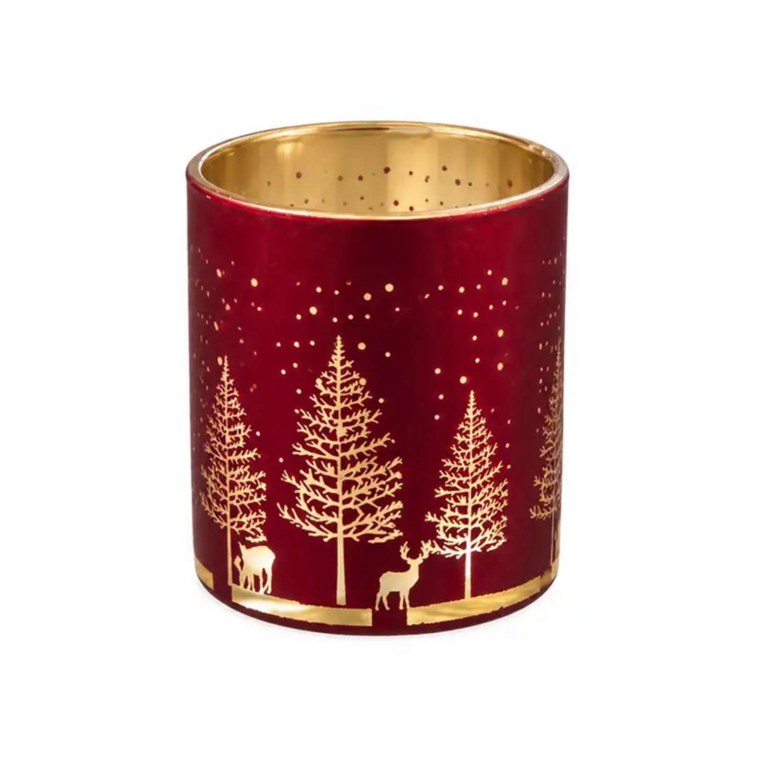 Florisma Kerst Theelichthouder Rood (7x8 cm)