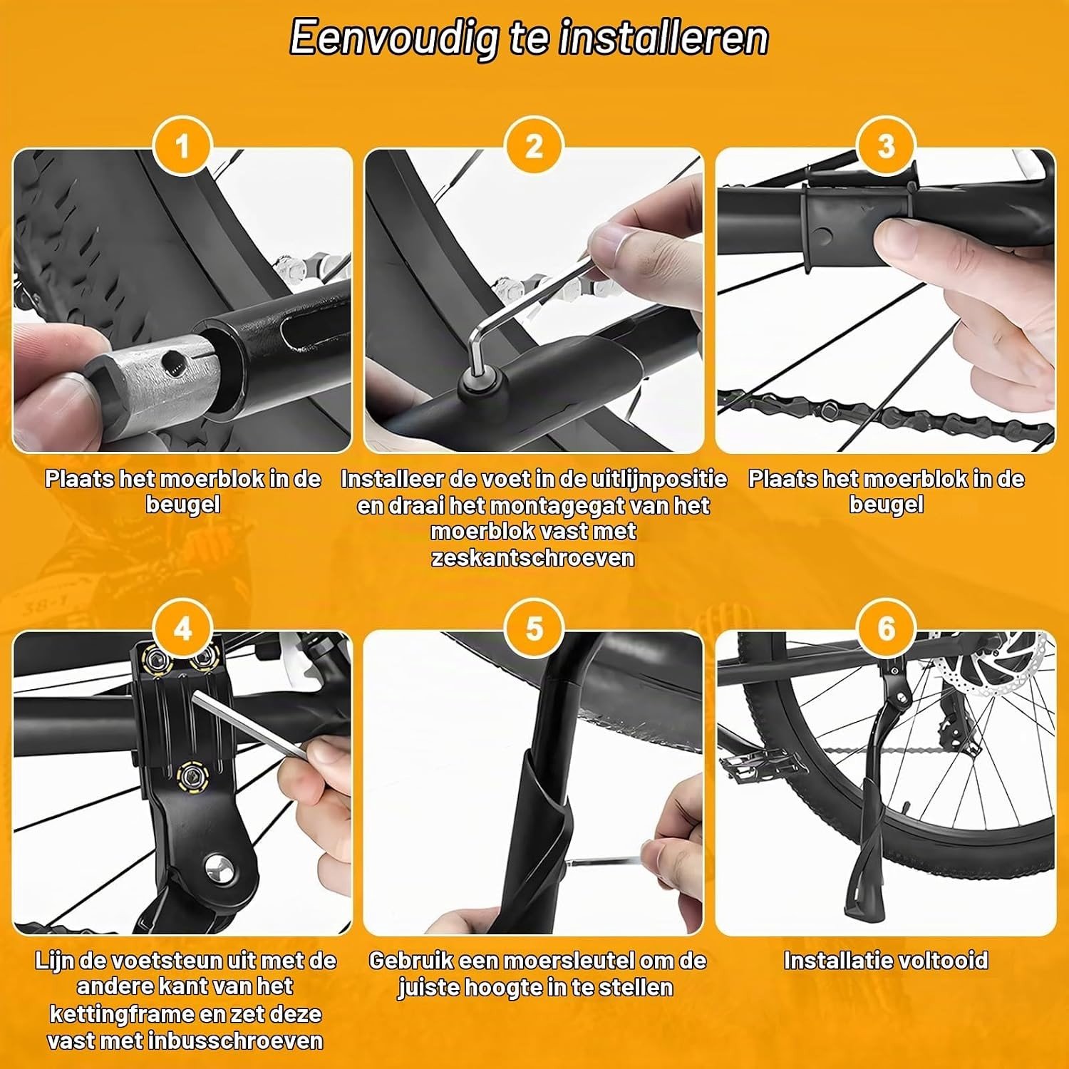 Verstelbare Fietstandaard 61-73.6 cm met Antislip Basis voor Stabiele Mountain en Racefietsen van Aluminium Legering