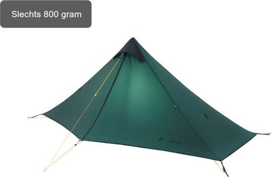 3F UL GEAR Lanshan 1 – 1-persoons Tent – Ultra Lichtgewicht – 3 seizoenen trekking tent – Waterdicht – Kampeertent – Kamperen – Dubbeldaks trekkerstent – Hiking & Wandelen – Groen — afbeelding 3