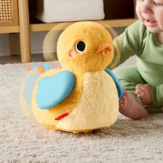 Fisher-Price 4-in-1 Knuffel en Kruip Eend - op de buik spelen met muziek en kruipactiviteit en pluchen knuffel van Fisher Price — afbeelding 5