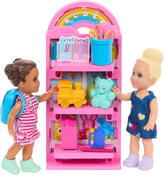 Barbie Dol op School - Speelset met 1 modepop en 2 kleine poppen — cadeau in Spellen & Speelgoed - foto 3