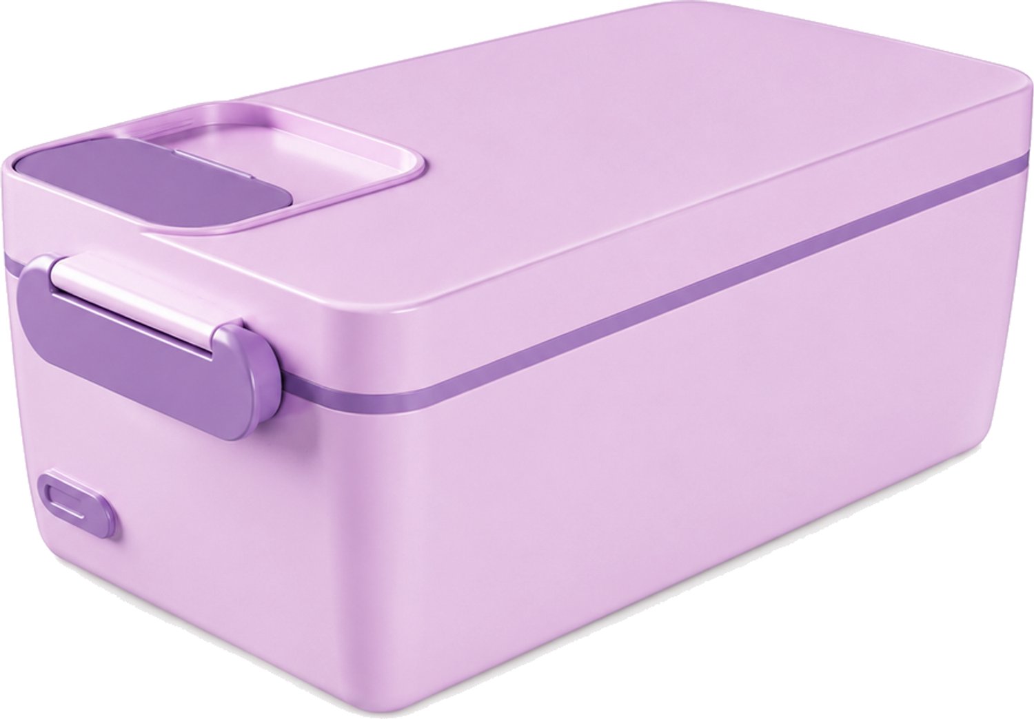 Broodtrommel met elektrische verwarming op constante temperatuur, 40 W, 5 V, paars, voor 1 persoon, 24,5 × 12,3 × 9 cm