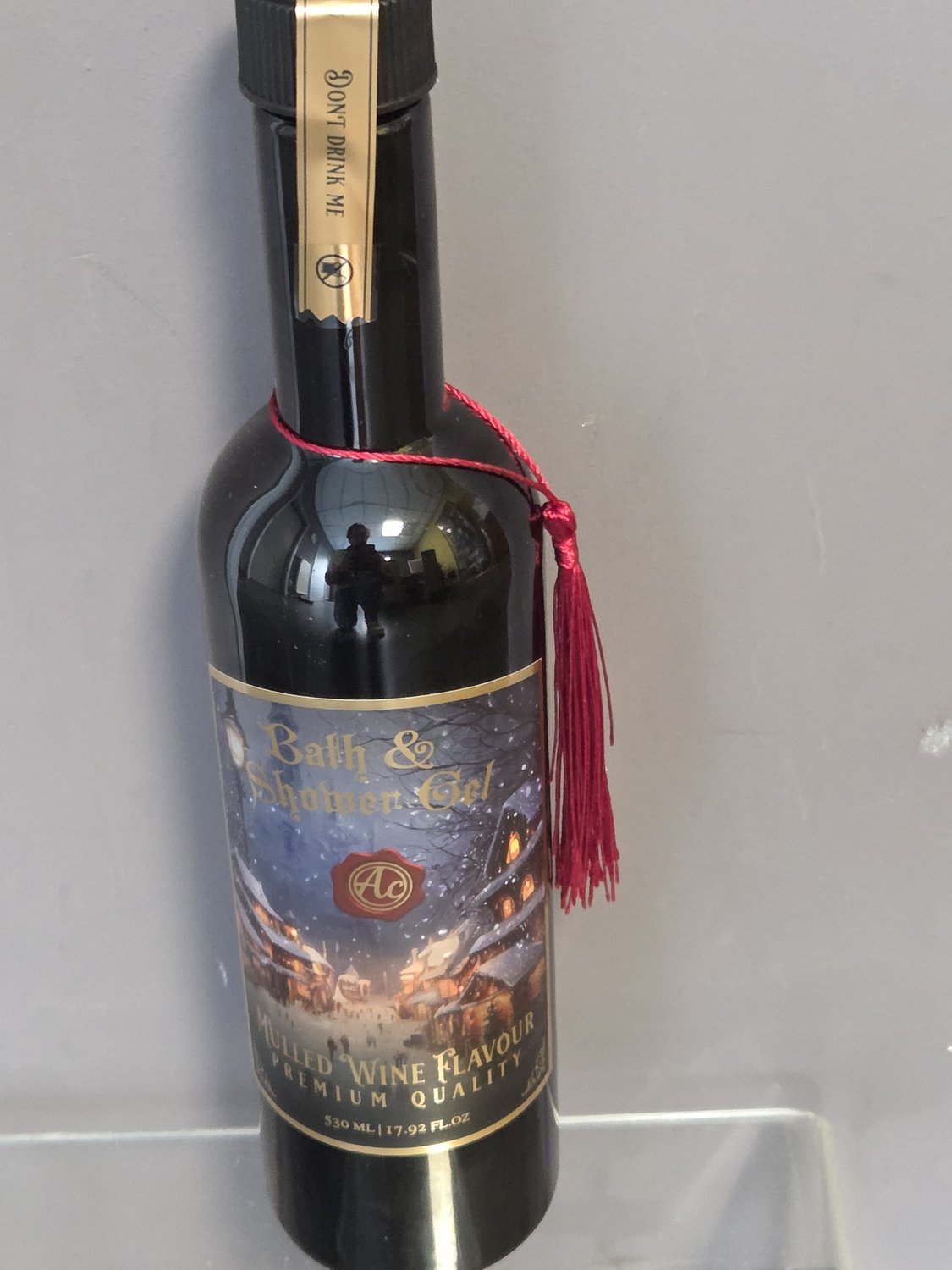 bad douche gel gluhwein - origineel geschenk - leuk kado - 530 ml wijnfles - kerst geschenk - eindejaarskado - grappig geschenk