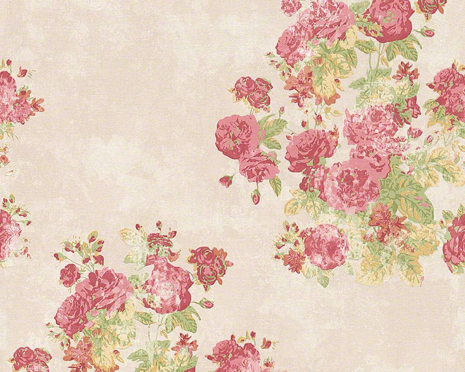 ROOD BLOEMEN BEHANG VLIES 952651