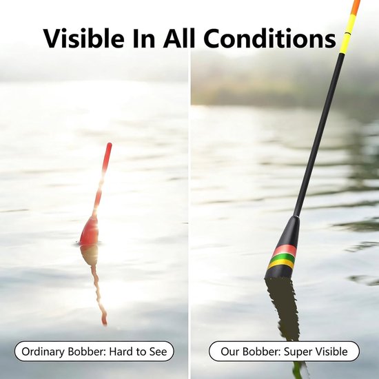 Set van 5 Waggler dobbers 4g-6g voor verre worpen, helder zicht op aanbeten en visserijaccessoires — afbeelding 3