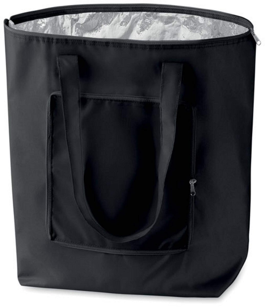 herbruikbare koeltas, boodschappentas, strandtas, lichtgewicht en duurzaam, met aluminium binnenvoering voor een perfecte koelfunctie - 25 liter (zwart)